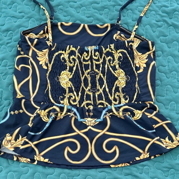 Chic Black and Gold Women's Camisole - Picture 2 of 4